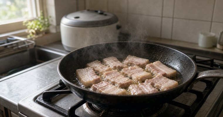 아침부터 삼겹살