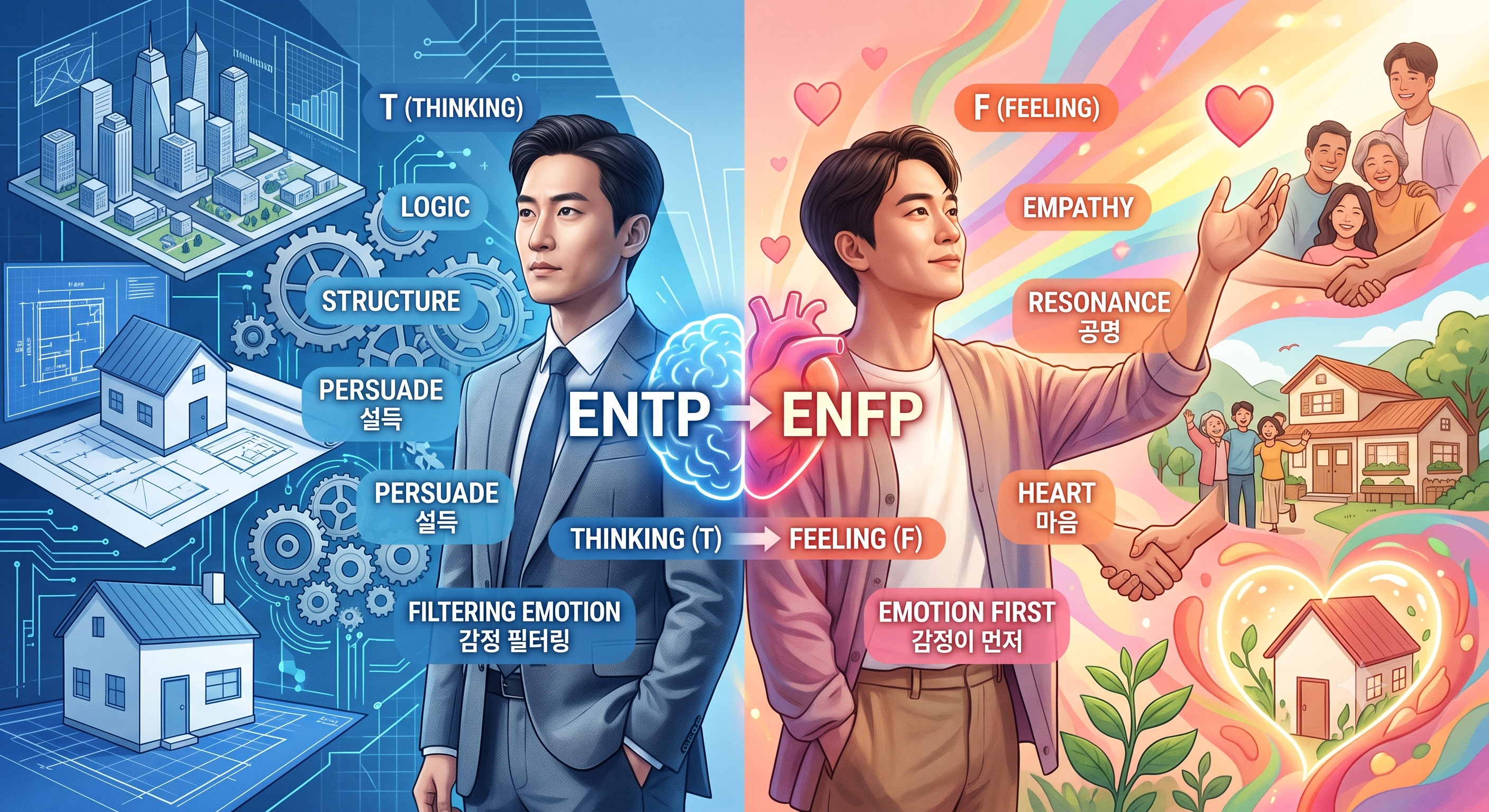 논리로 살고 온기로 꿈꾼다 — ENFP가 되고 싶은 ENTP의 고백